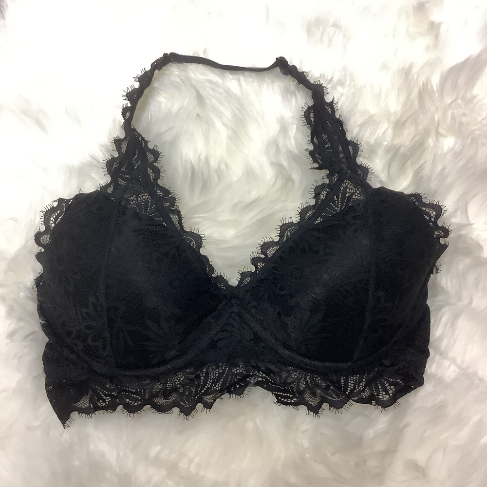PINK Lace Halter Bra